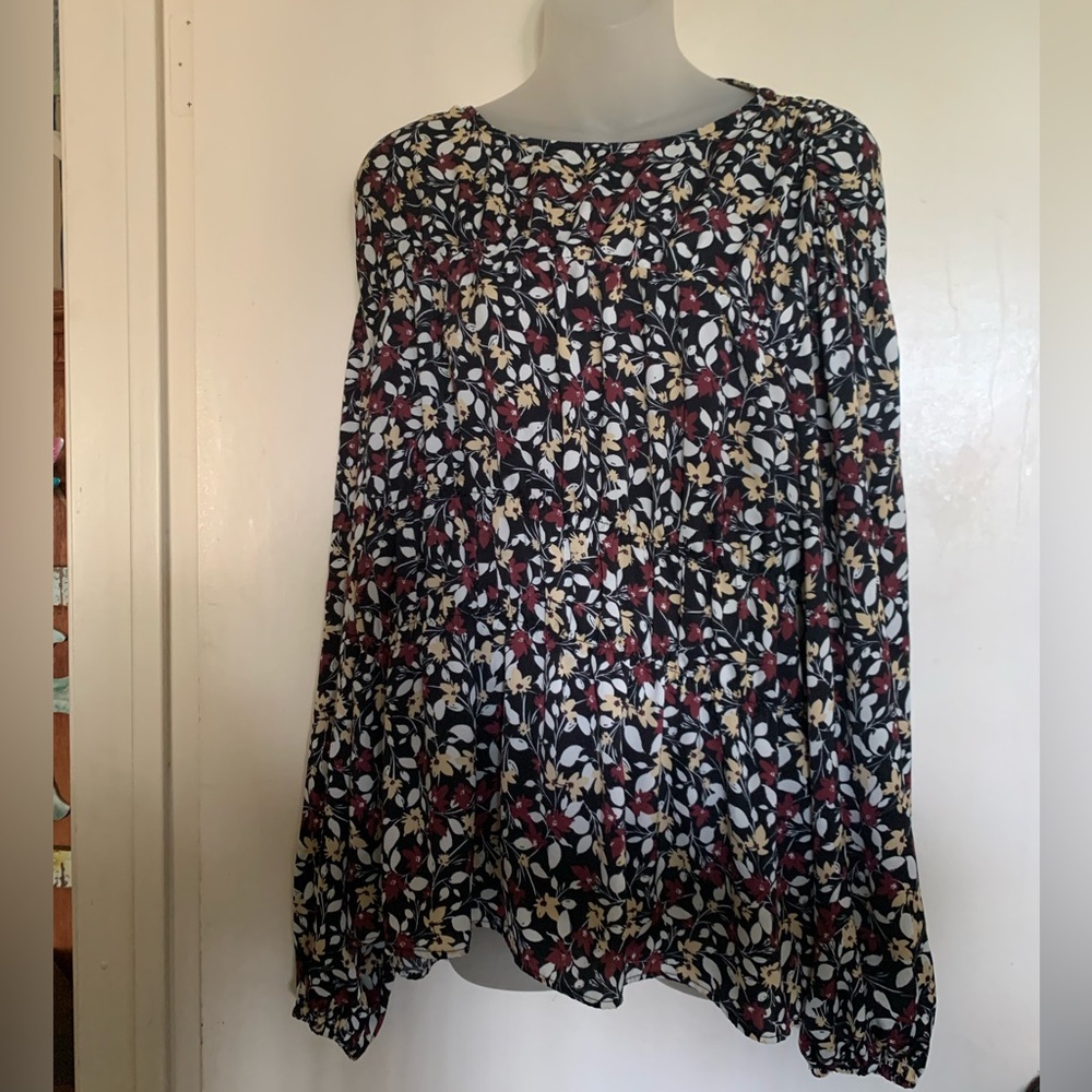 Zac&Rachel Blouse Top Floral Size XL